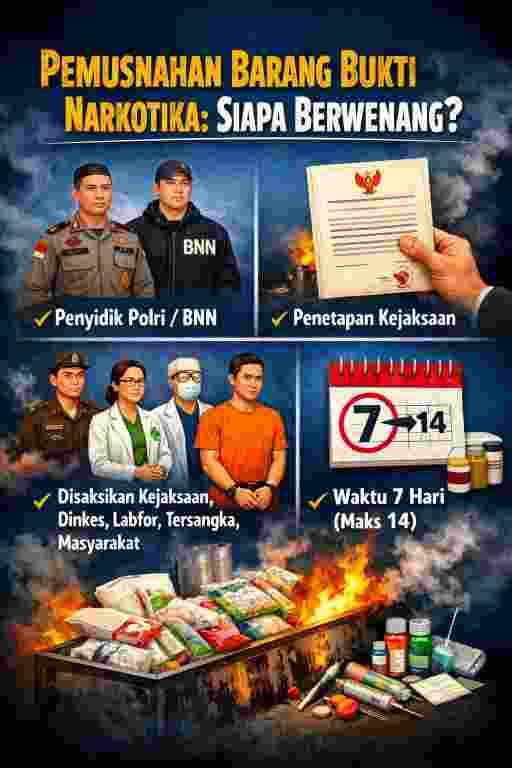 Memahami Prosedur Pemusnahan Barang Bukti Narkotika di Indonesia: Siapa yang Berwenang?